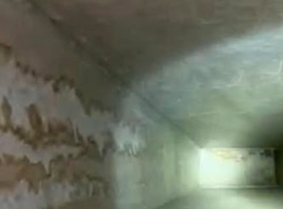 Clean air duct after cleaning