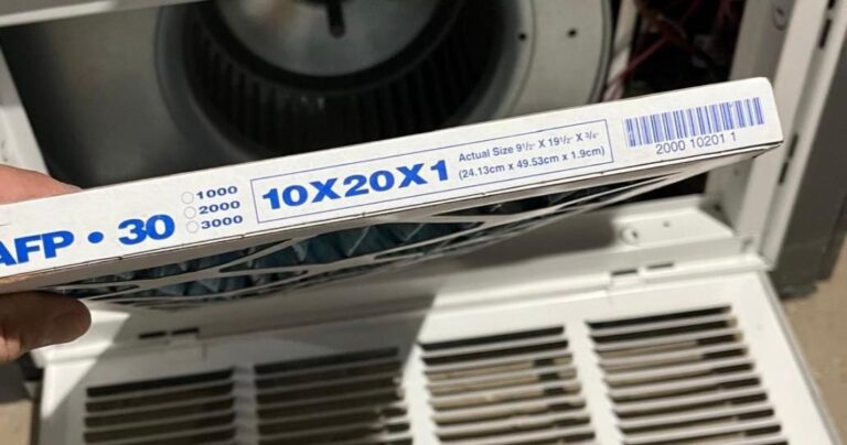 Dusty air duct before electronic air filter installation